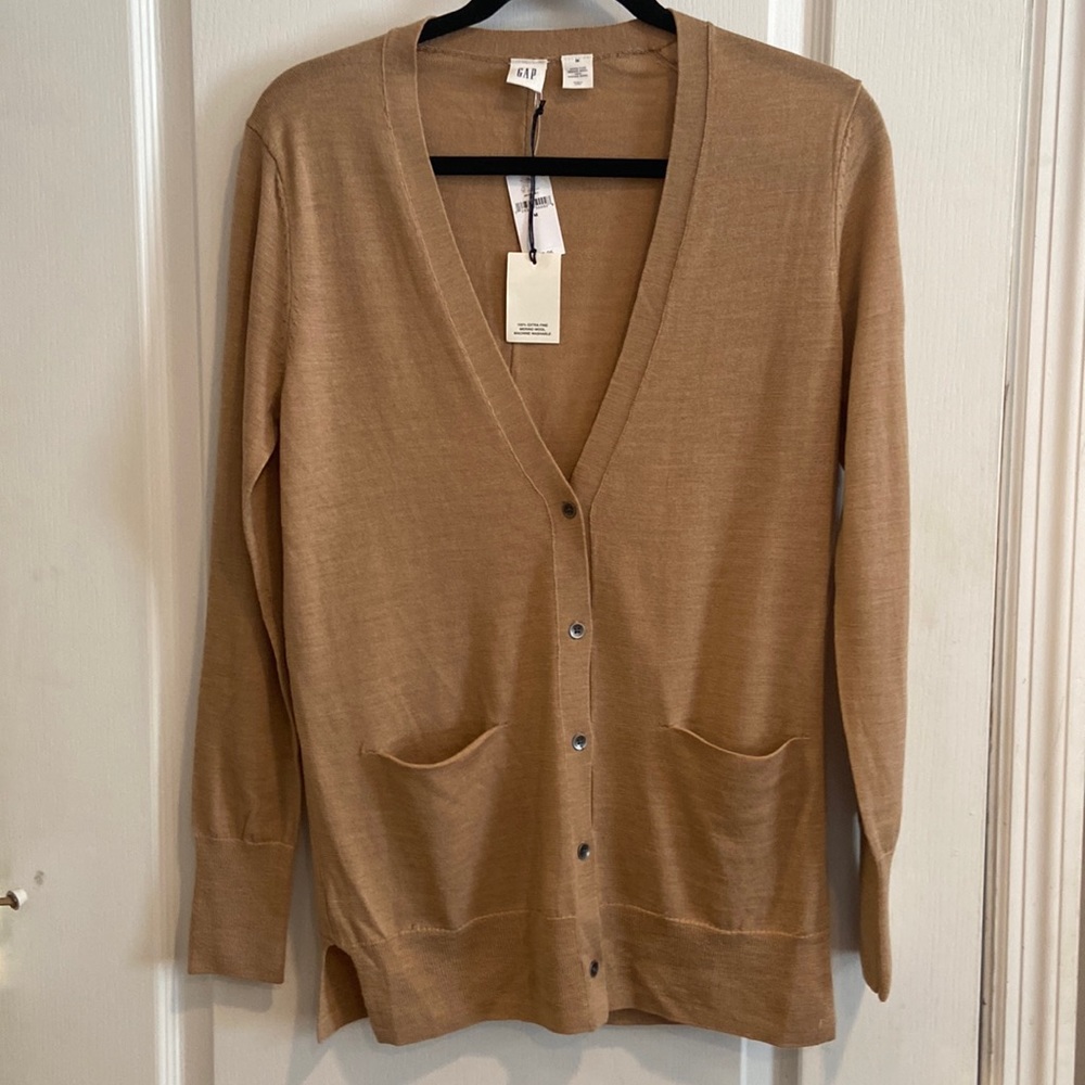 Merino wool cardigan from the Gap. Size M. New never worn with tags.